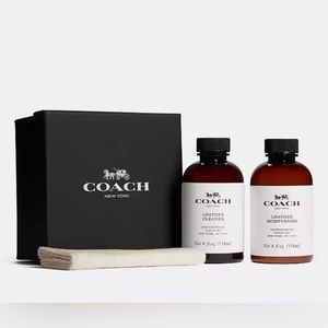 NEW Coach Leather care kit - 4 oz. cleaner - 4 oz. moisturizer - Cleaning cloth